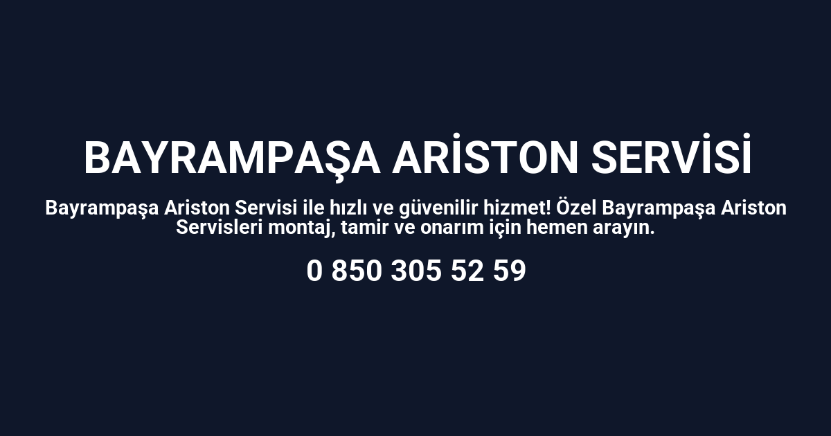 Bayrampaşa Ariston Servisi